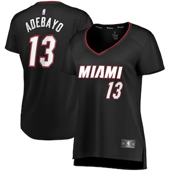 womens fanatics branded bam adebayo black miami heat fast b-196